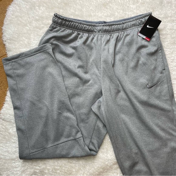 Nike Men’s Therma fit training fleece inner XL grey sweatpants NWT - Picture 1 of 5